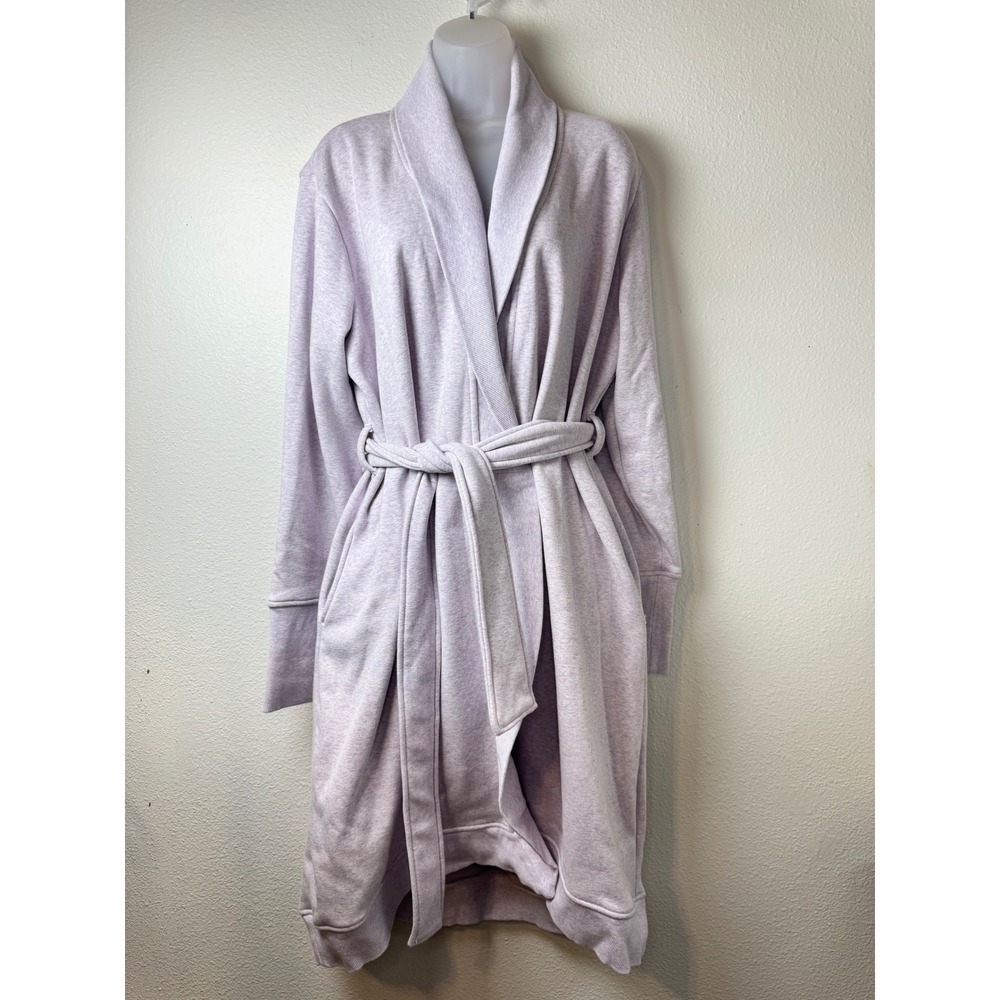 UGG Duffield II Robe Lavender Heather Fleece Shawl Collar Belted XL 1013885